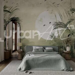 Papier peint Peinture d’une forêt tropicale