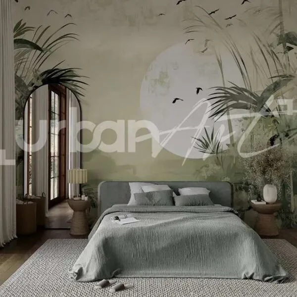 Papier peint Peinture d’une forêt tropicale