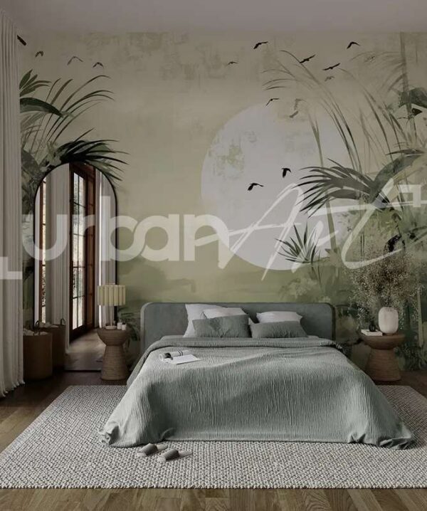 Papier peint Peinture d’une forêt tropicale