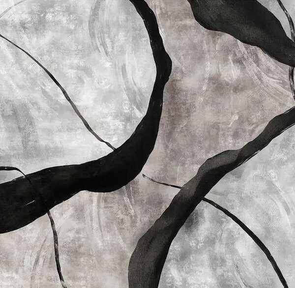 Papier peint Peinture en noir et blanc