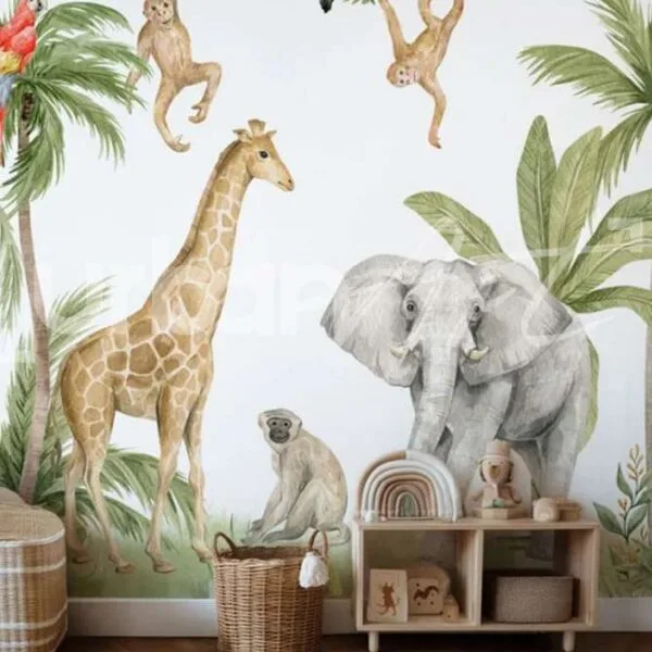 Papier peint savane enfant