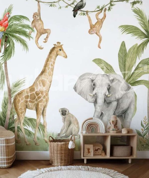 Papier peint savane enfant