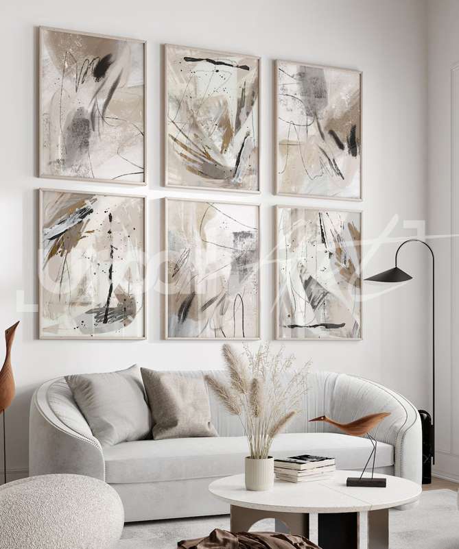 set-poster-beiges-abstraites Set Poster beiges abstraites