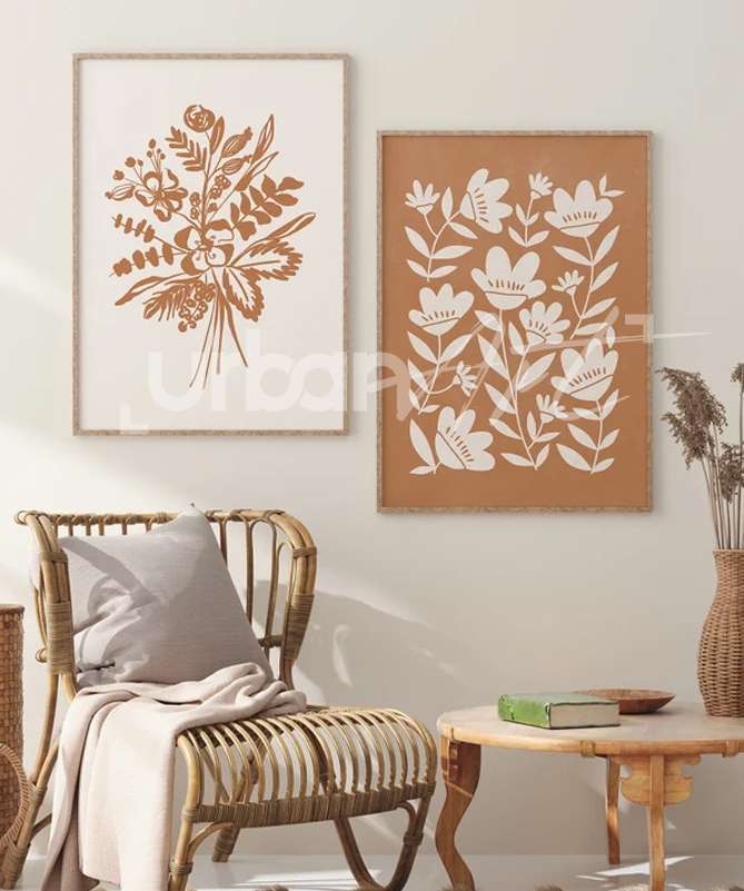 set-poster-modern-orange-brule-2 Set Poster Modern orange brûlé