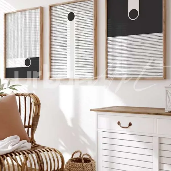 Set Poster scandinave blanc minimalistes