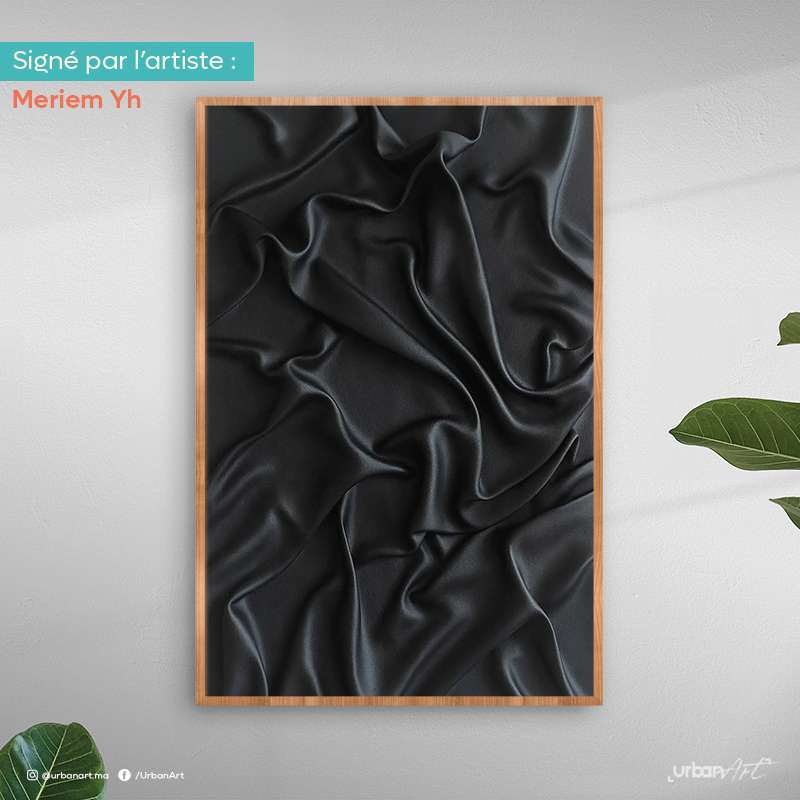 tableau-drape-art-noir-1 Tableau Drapé Art Noir