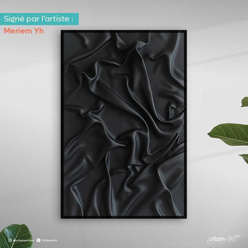 tableau-drape-art-noir-2 Tableau Drapé Art Noir