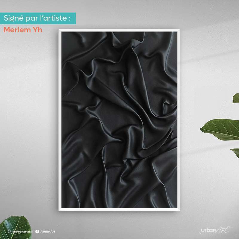 tableau-drape-art-noir-3 Tableau Drapé Art Noir