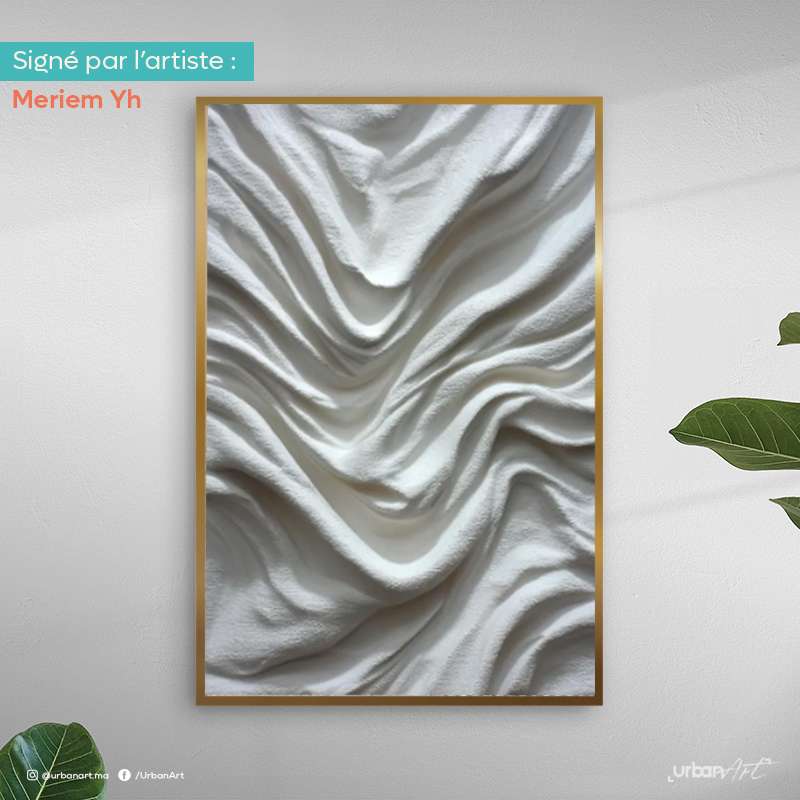 tableau-drape-blanc-mat-3 Tableau Drapé blanc Mat