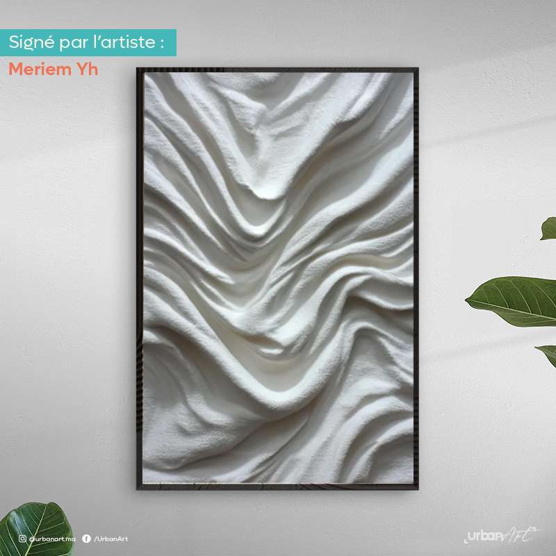 tableau-drape-blanc-mat Tableau Drapé blanc Mat