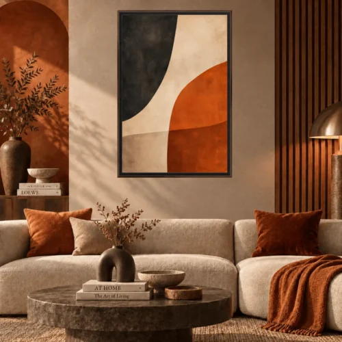 Tableau Abstract Japandi moderne Variation 250123 Mockup