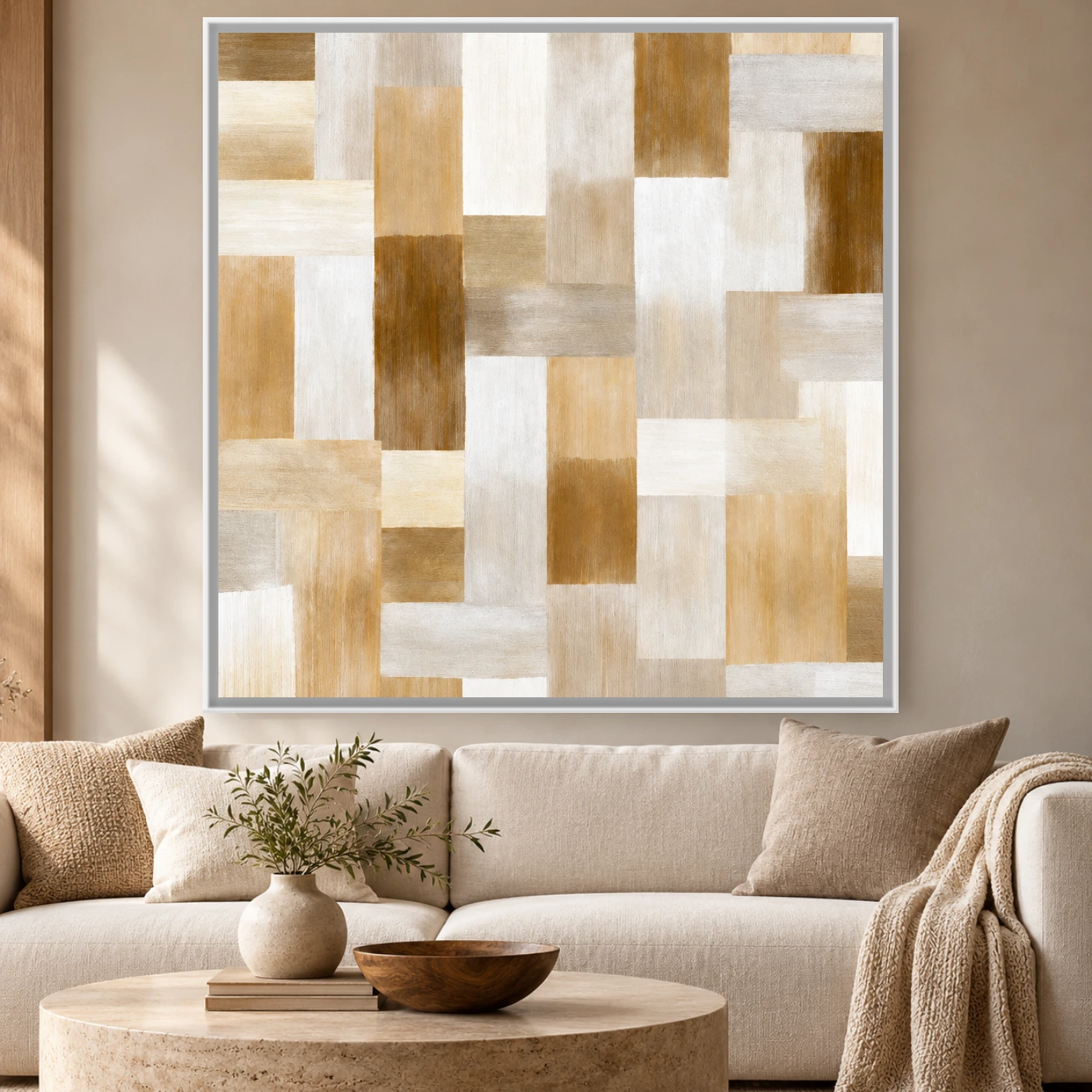 Tableau Abstract Neutral Beige Variation 242836 Mockup