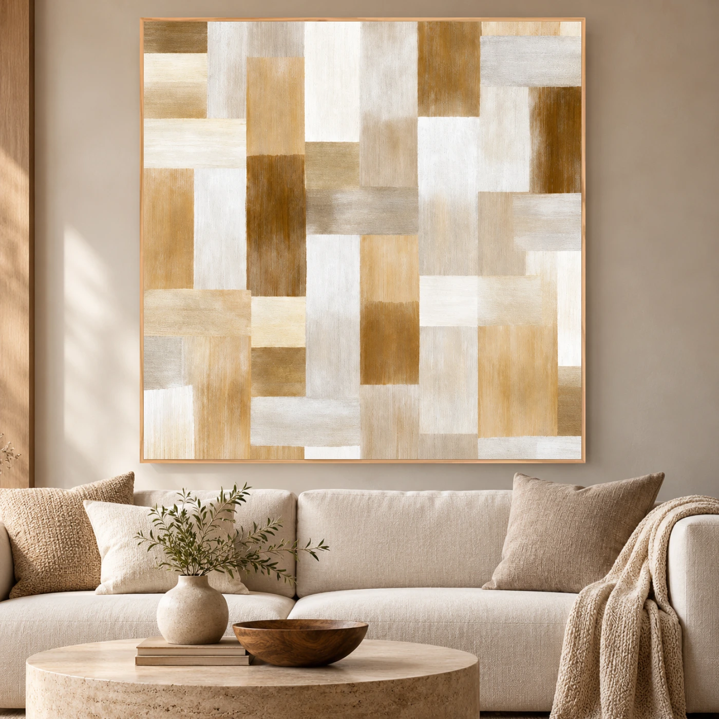 Tableau Abstract Neutral Beige Variation 242838 Mockup