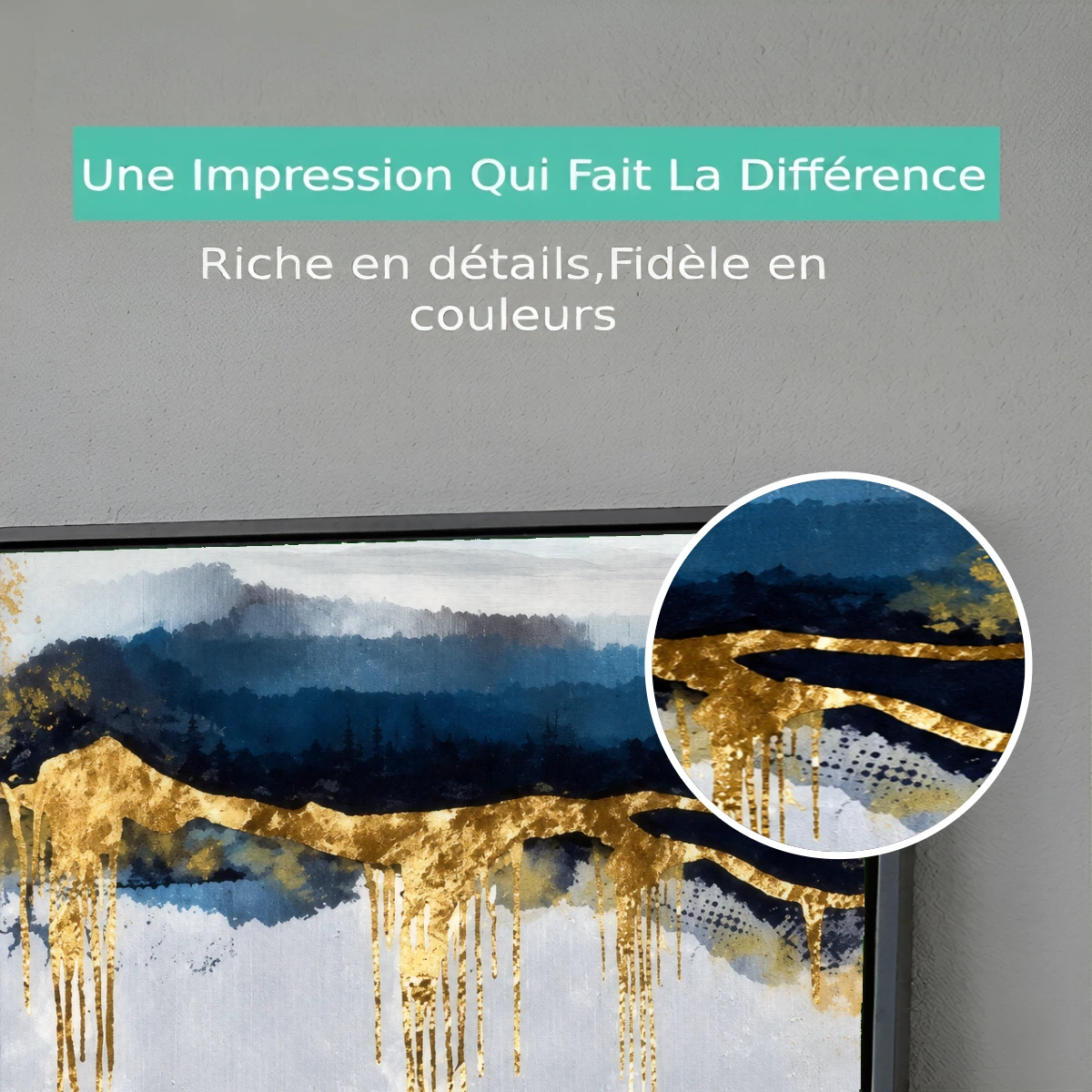 Tableau abstrait art doré Premium View Tableau abstrait art doré Premium View