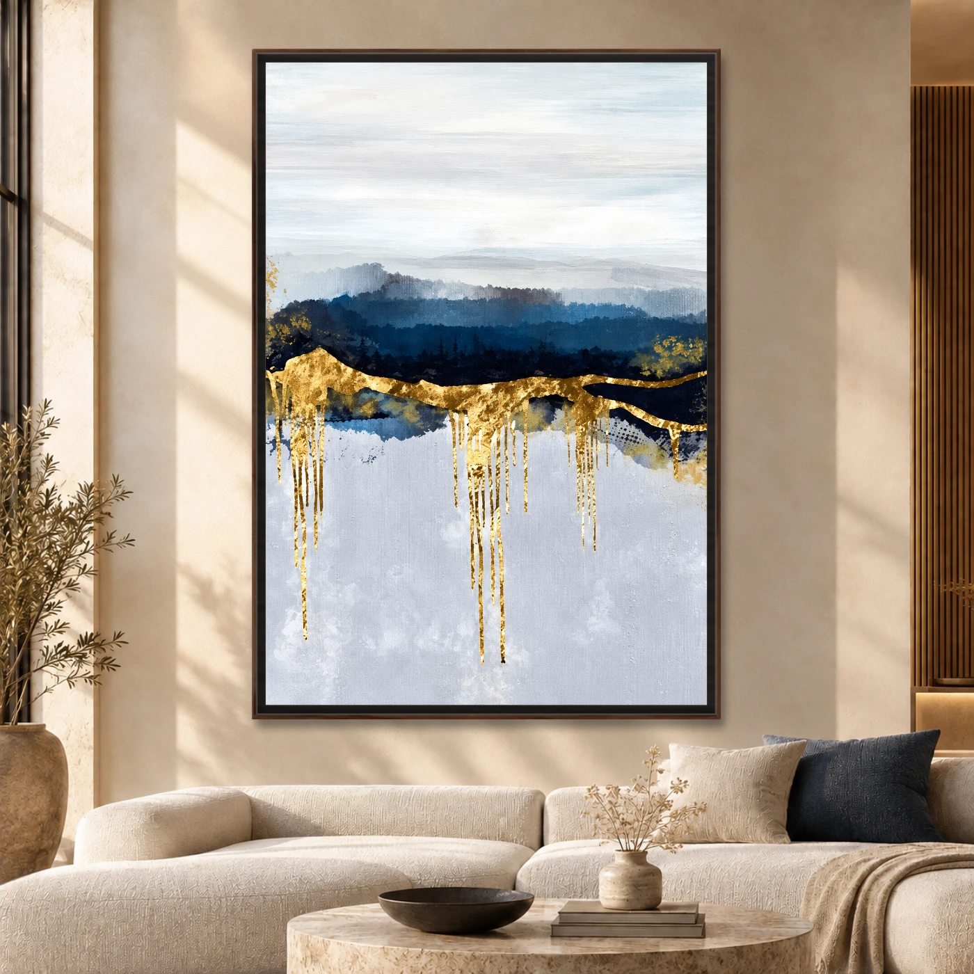 Tableau abstrait art doré Variation 226391 Mockup Tableau abstrait art doré Variation 226391 Mockup