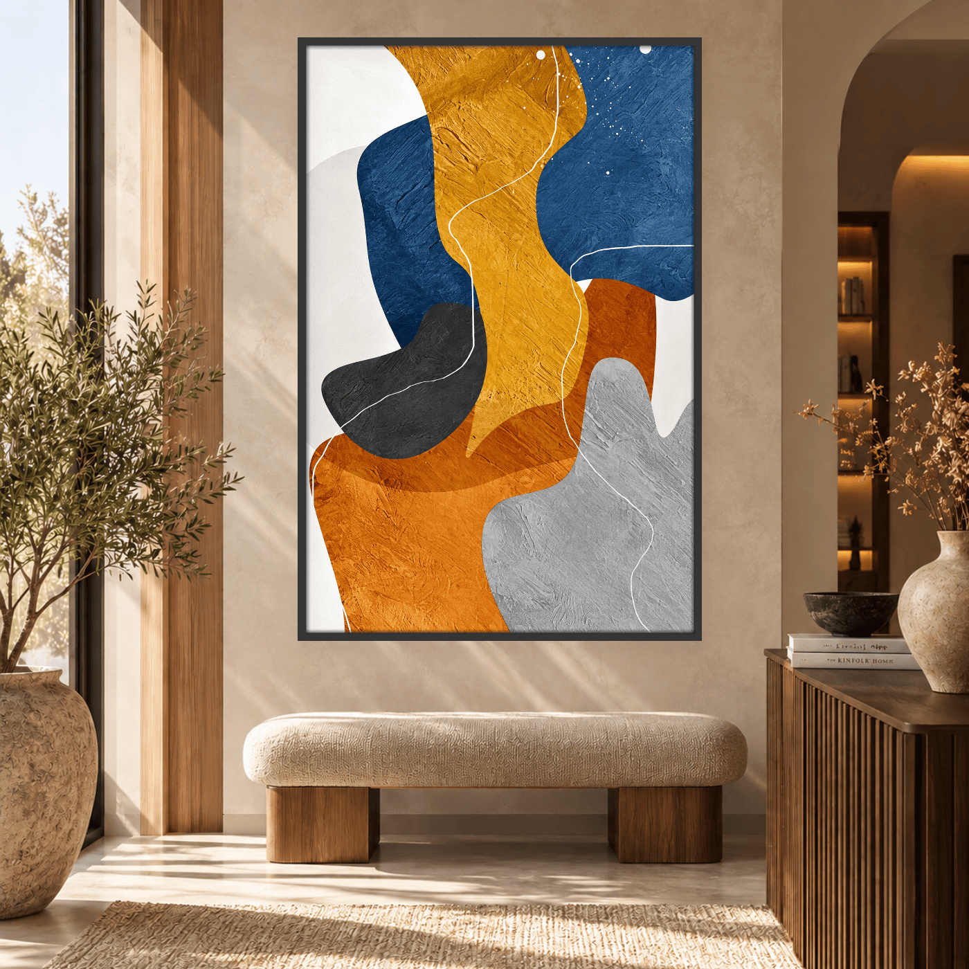 Tableau Abstrait Bleu Gris VF Variation 225320 Mockup