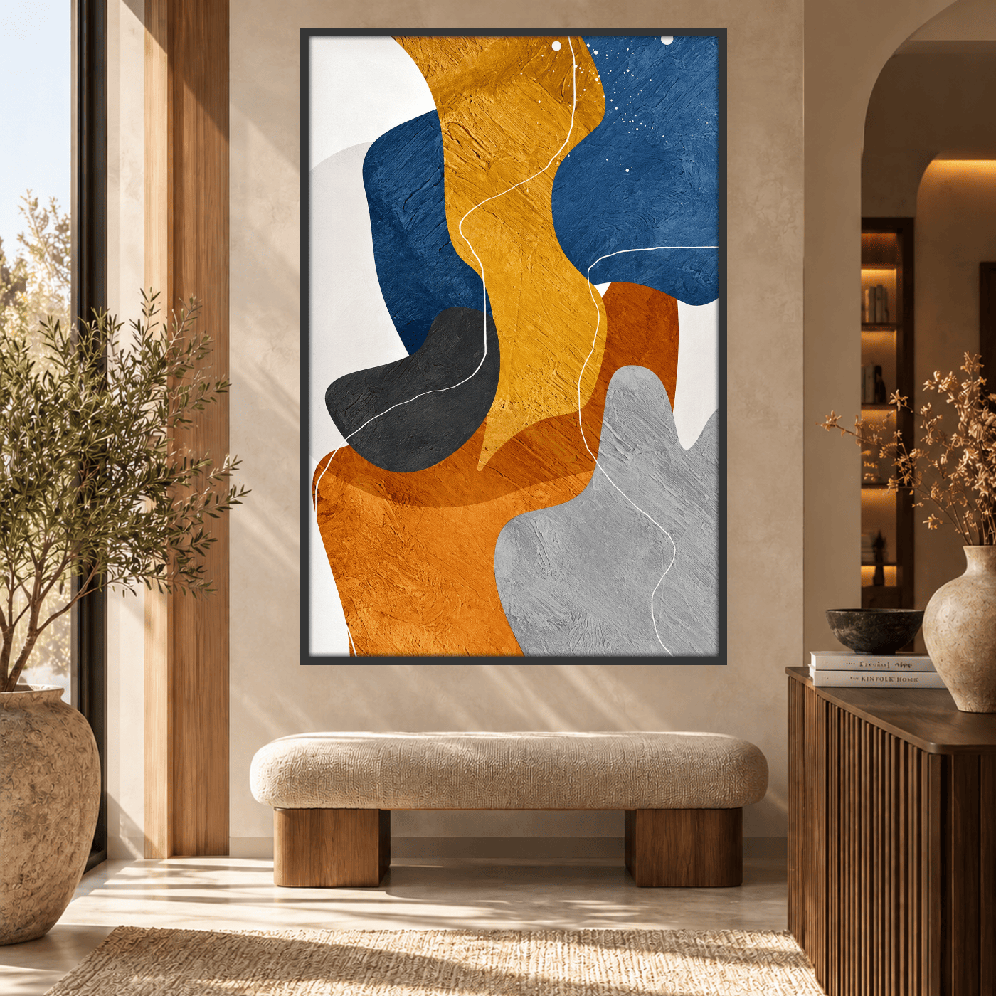 Tableau Abstrait Bleu Gris VF Variation 226680 Mockup