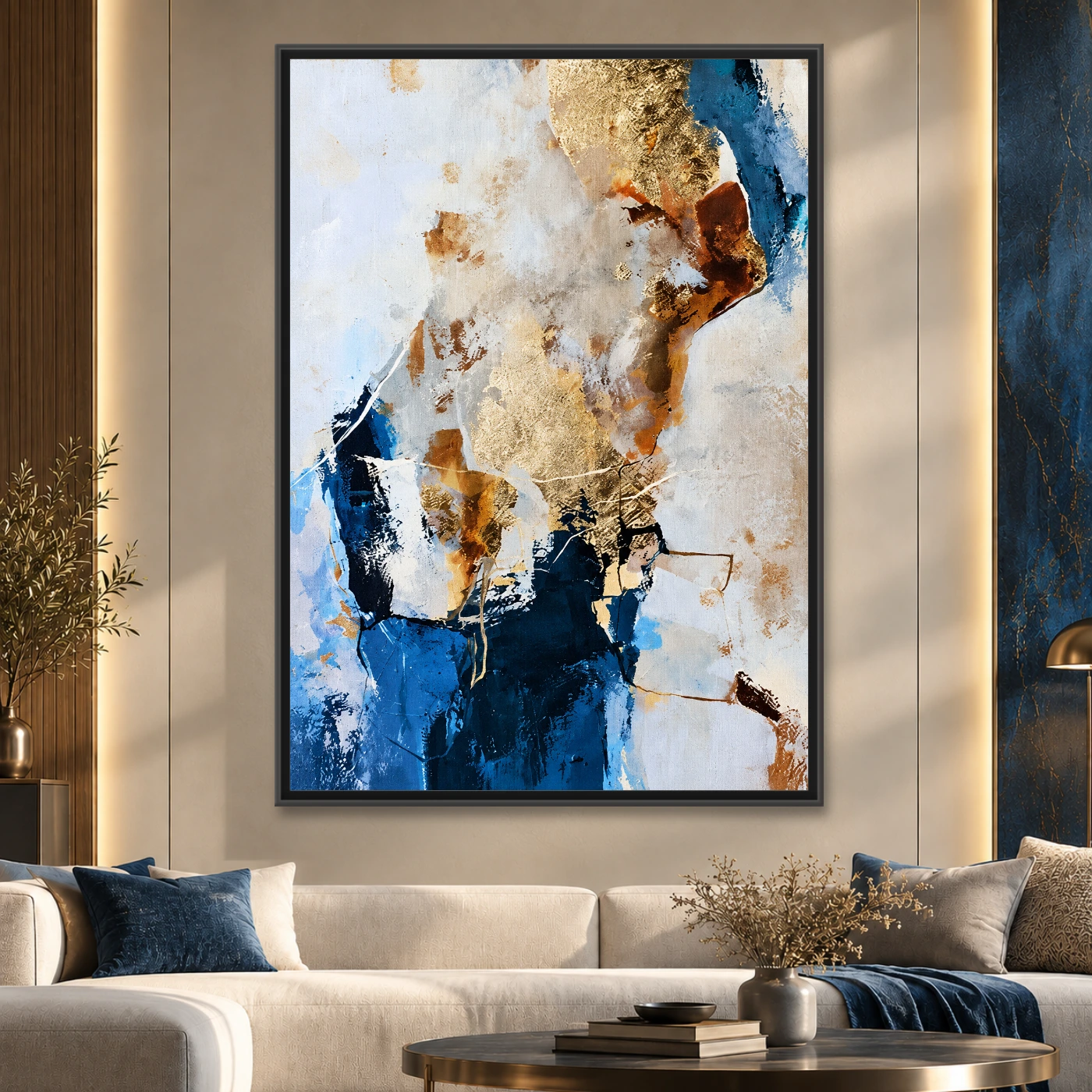 Tableau Abstrait bleu Variation 84705 Mockup Tableau Abstrait bleu Variation 84705 Mockup