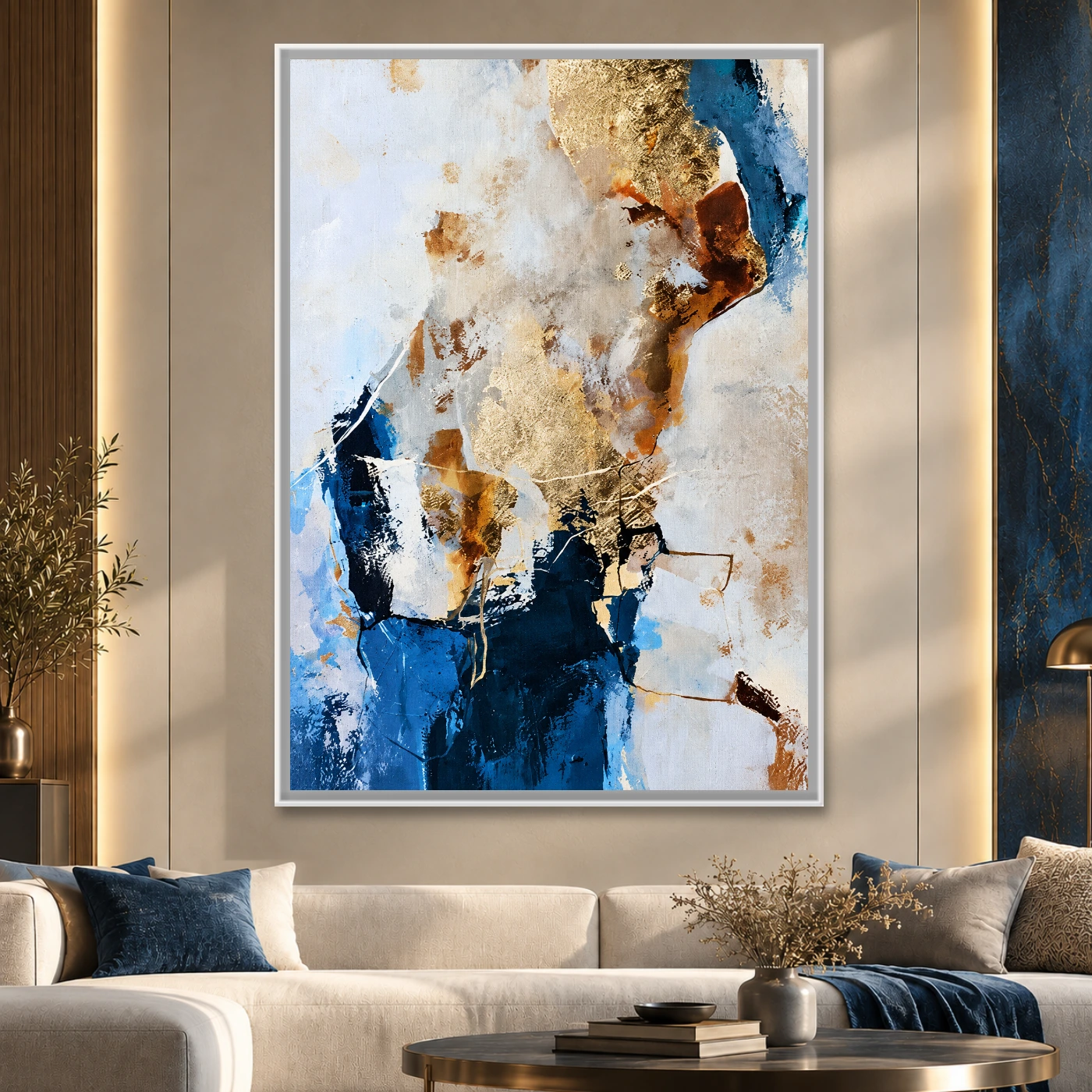 Tableau Abstrait bleu Variation 84875 Mockup Tableau Abstrait bleu Variation 84875 Mockup