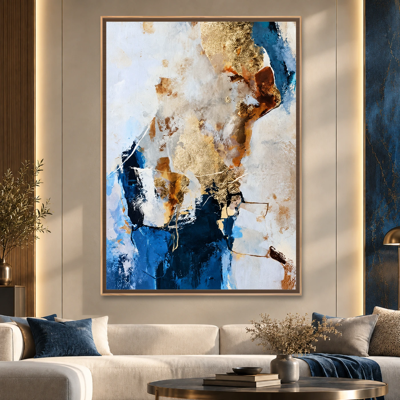 Tableau Abstrait bleu Variation 85040 Mockup Tableau Abstrait bleu Variation 85040 Mockup
