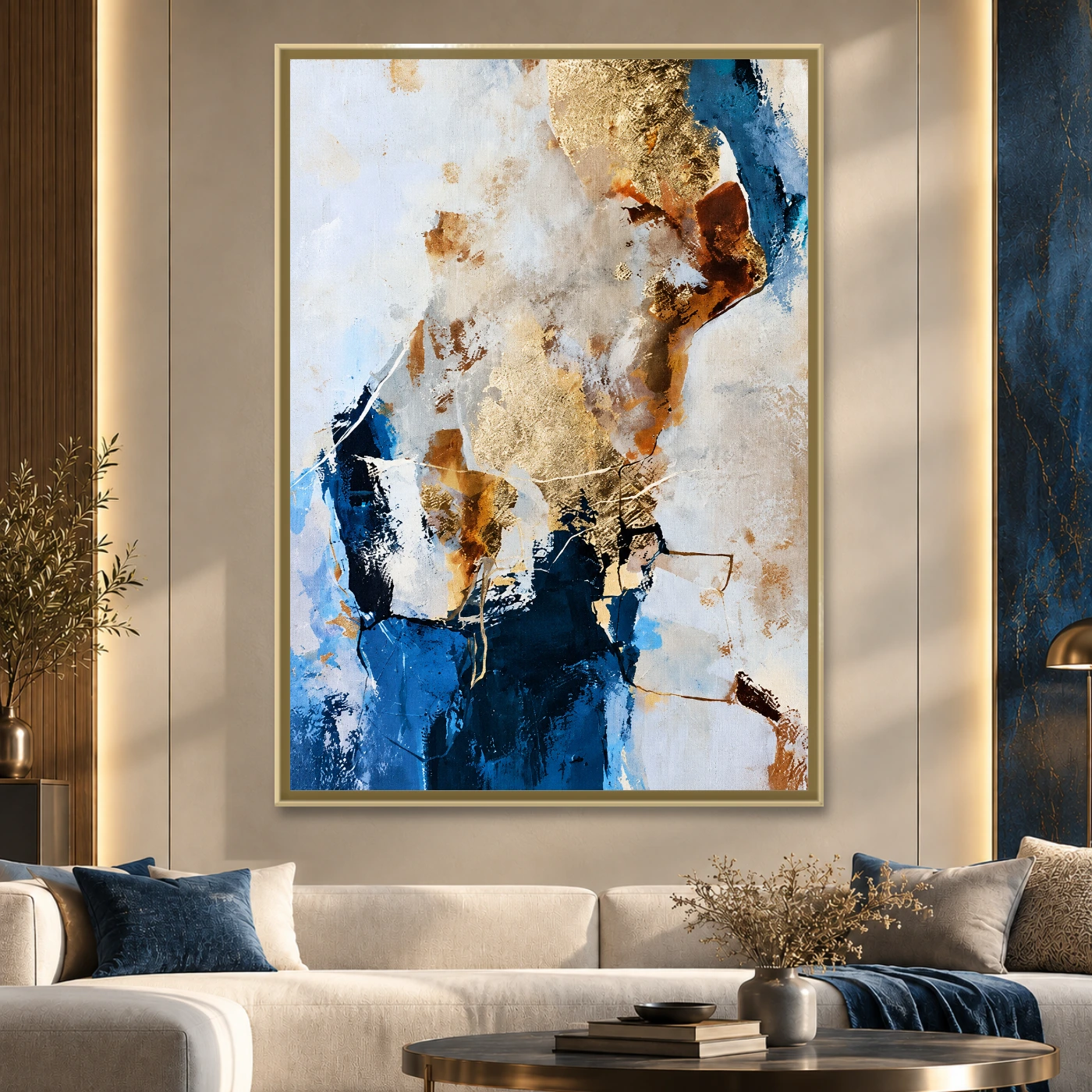 Tableau Abstrait bleu Variation 85261 Mockup Tableau Abstrait bleu Variation 85261 Mockup
