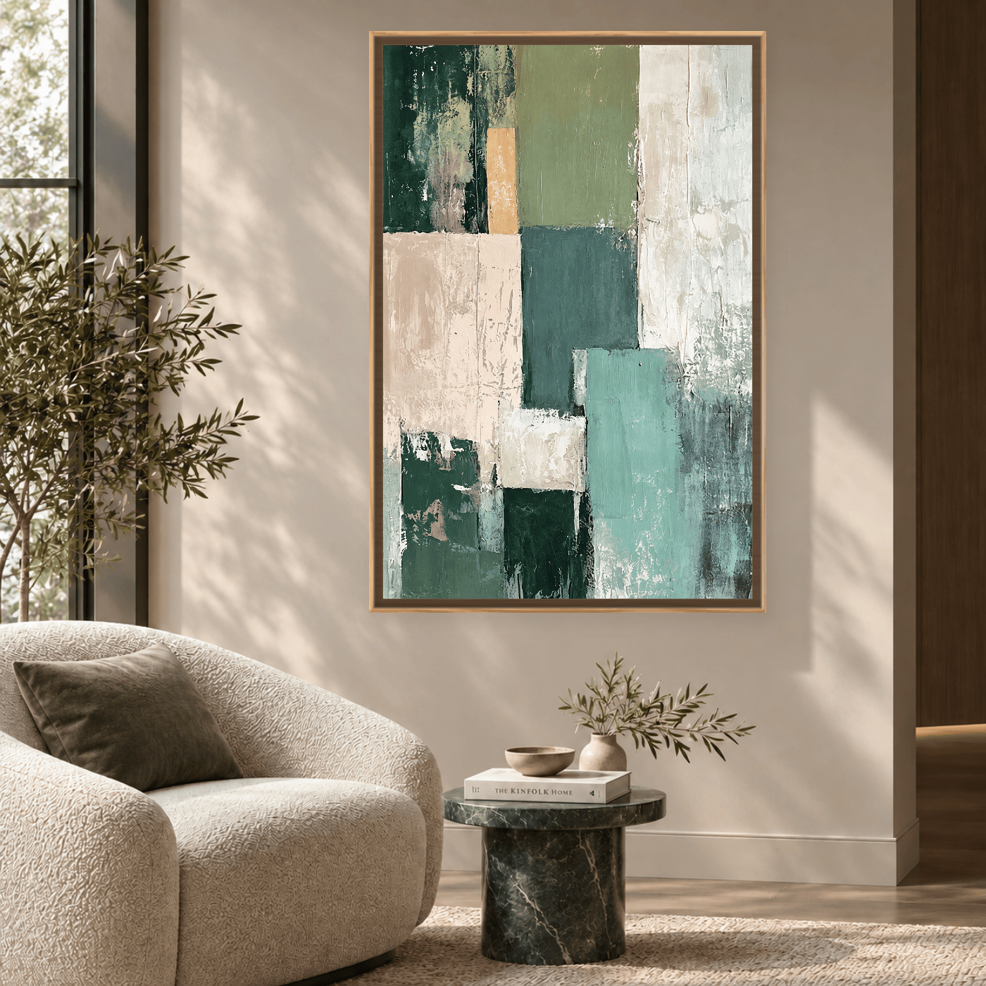 Tableau abstrait bohème contemporain Variation 142668 Mockup