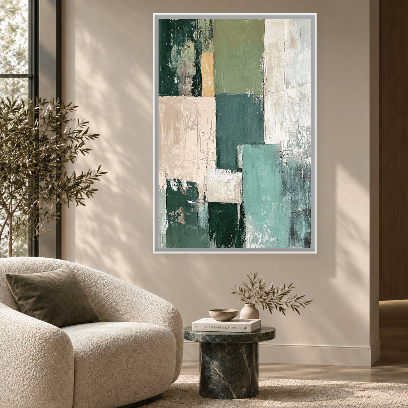 Tableau abstrait bohème contemporain Variation 142875 Mockup