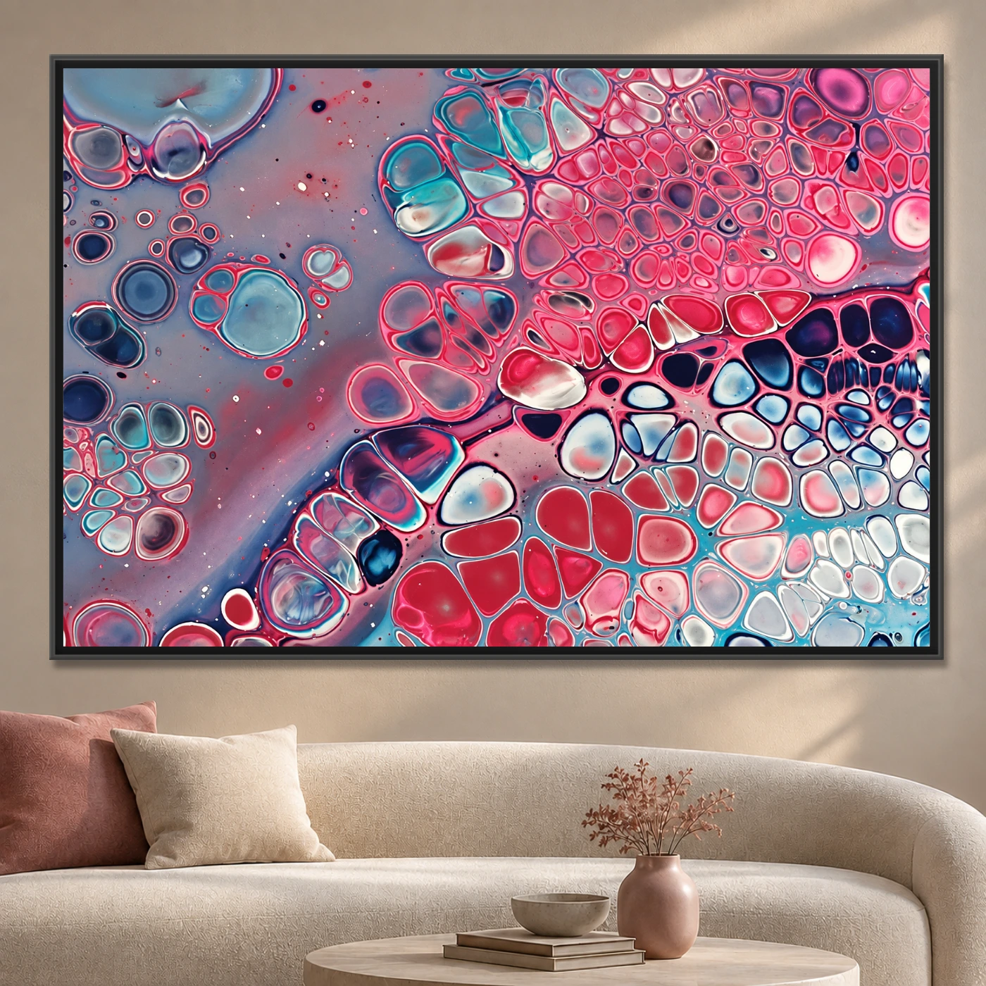 Tableau Abstrait Bubble aquarelle Variation 60058 Mockup Tableau Abstrait Bubble aquarelle Variation 60058 Mockup