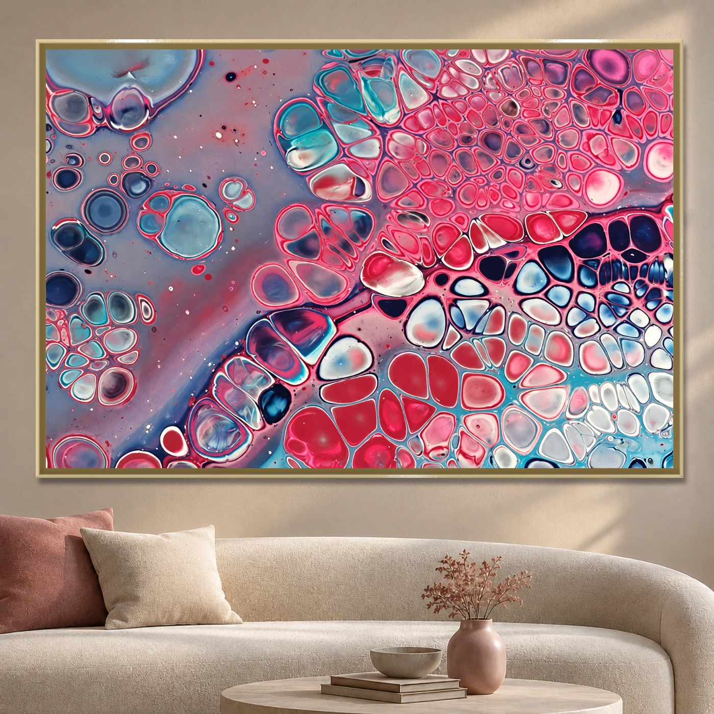 Tableau Abstrait Bubble aquarelle Variation 60253 Mockup Tableau Abstrait Bubble aquarelle Variation 60253 Mockup
