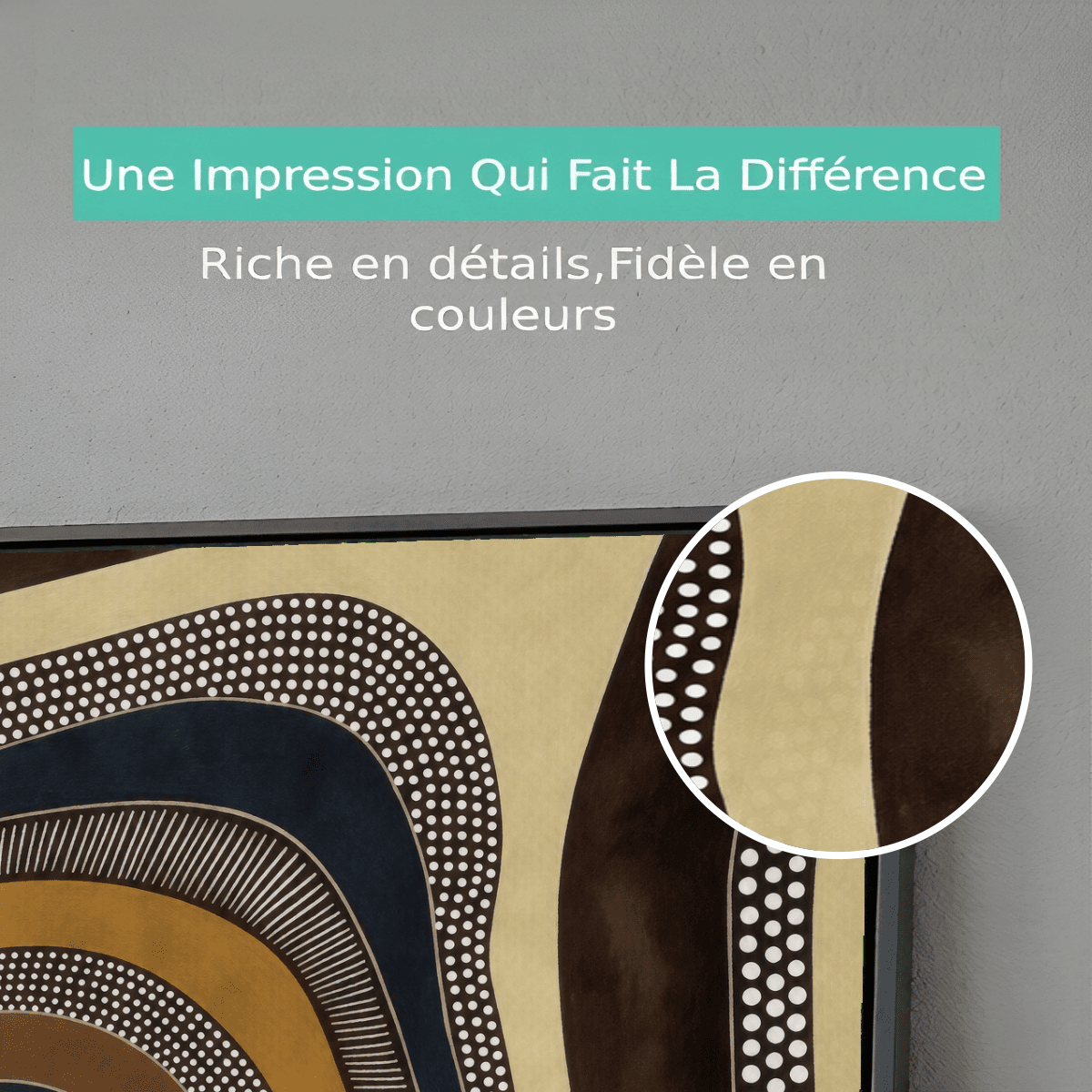 Tableau abstrait de style aborigène ethnique Premium View