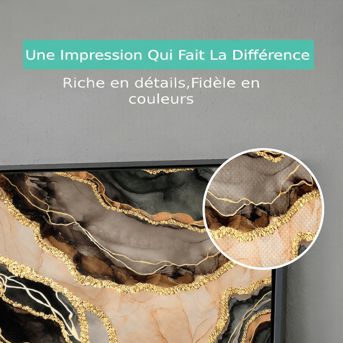 Tableau abstrait Élégant doré VF Premium View