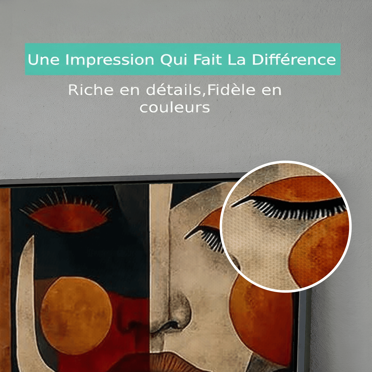 Tableau Abstrait Femme afro bohème Premium View