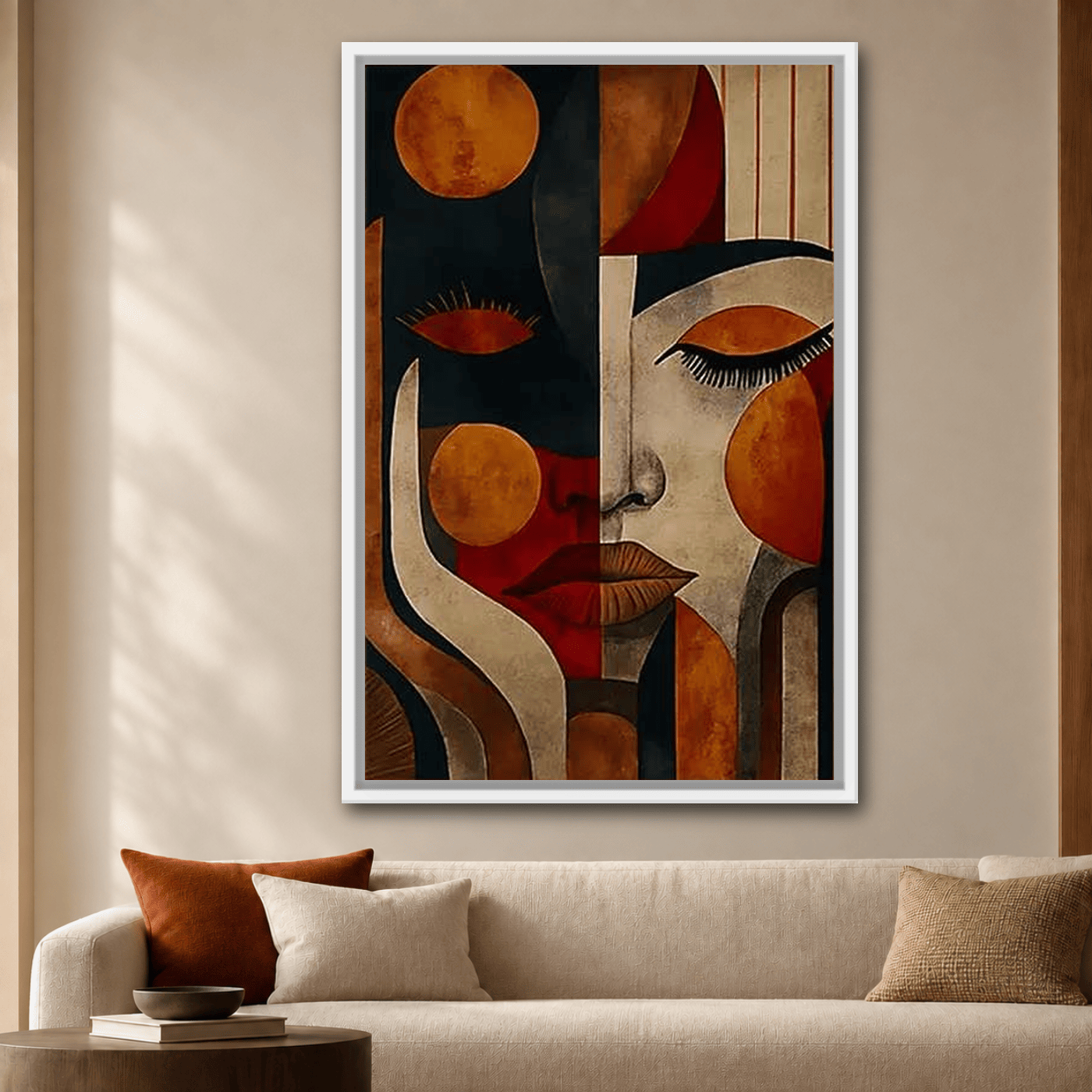 Tableau Abstrait Femme afro bohème Variation 212978 Mockup