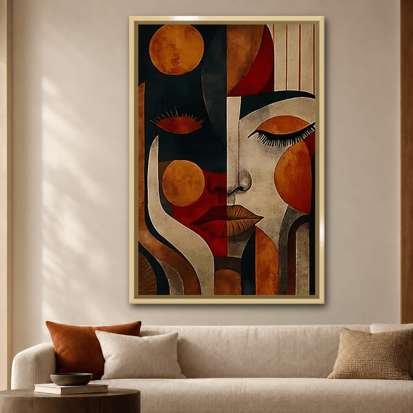 Tableau Abstrait Femme afro bohème Variation 212979 Mockup