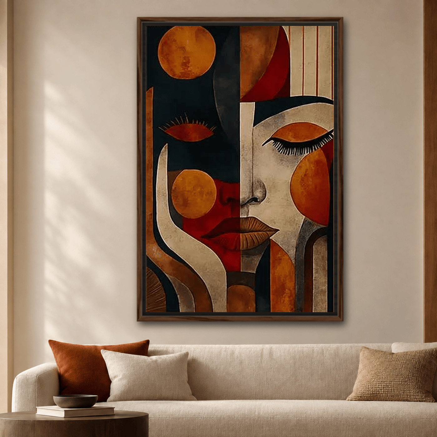 Tableau Abstrait Femme afro bohème Variation 214640 Mockup