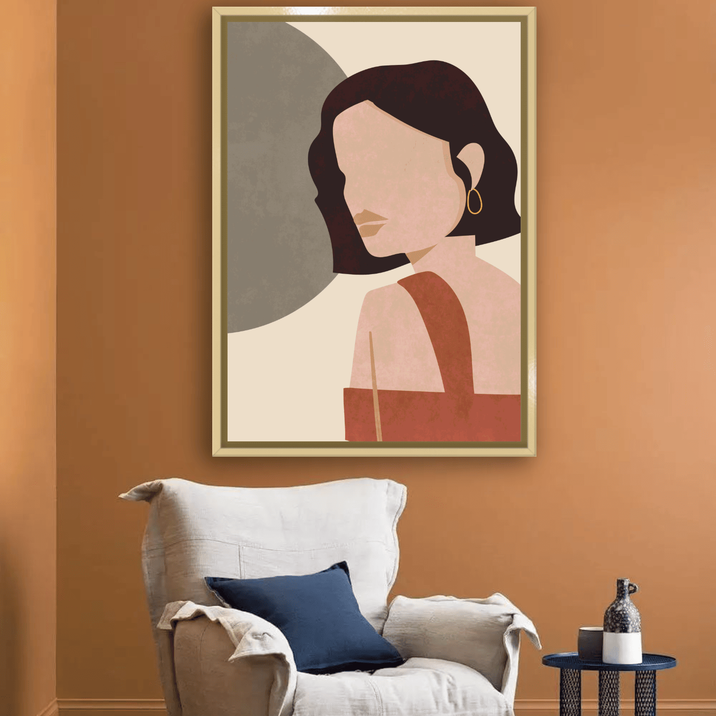 Tableau abstrait figure femme Variation 157470 Mockup