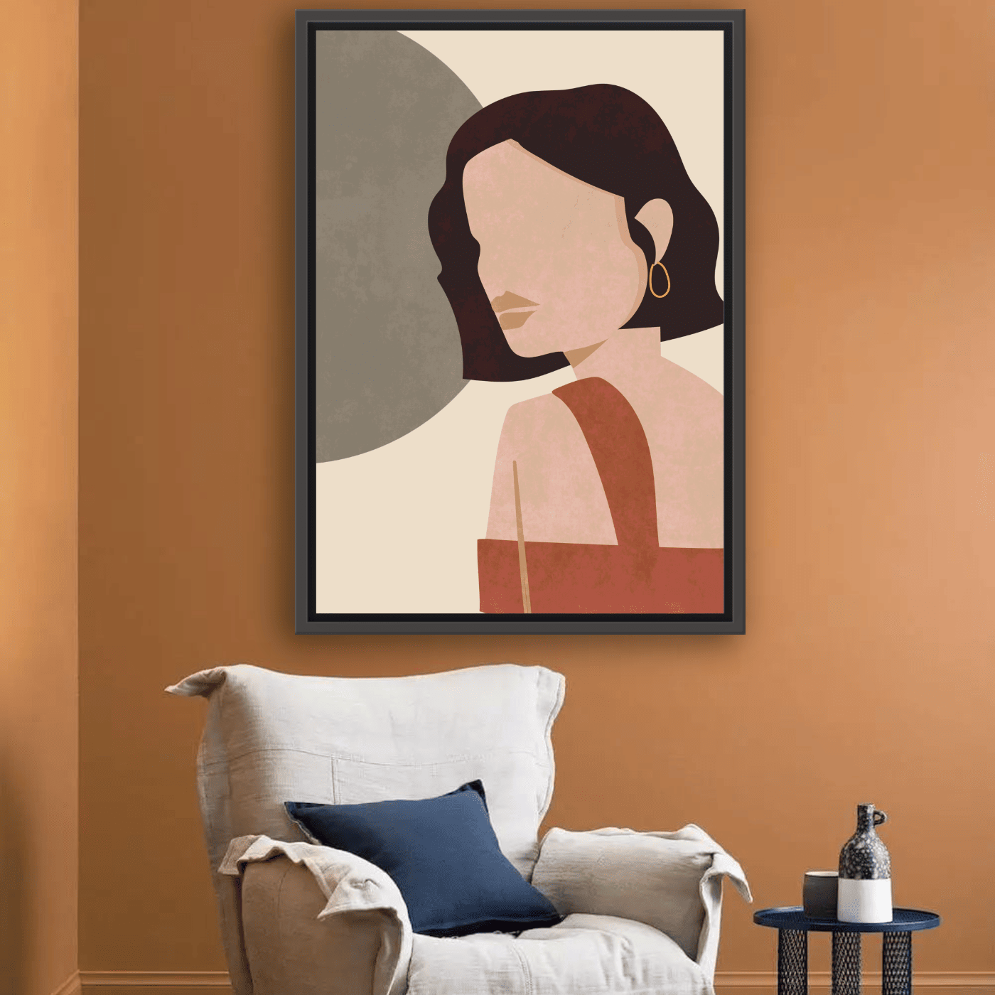 Tableau abstrait figure femme Variation 157472 Mockup