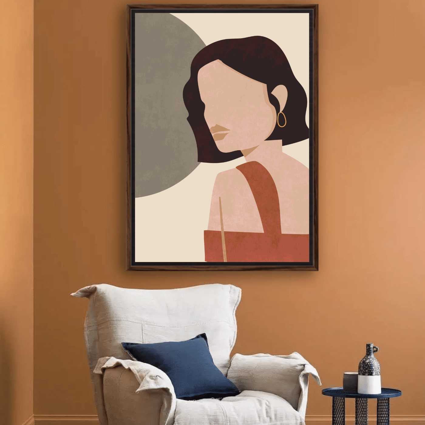 Tableau abstrait figure femme Variation 157588 Mockup