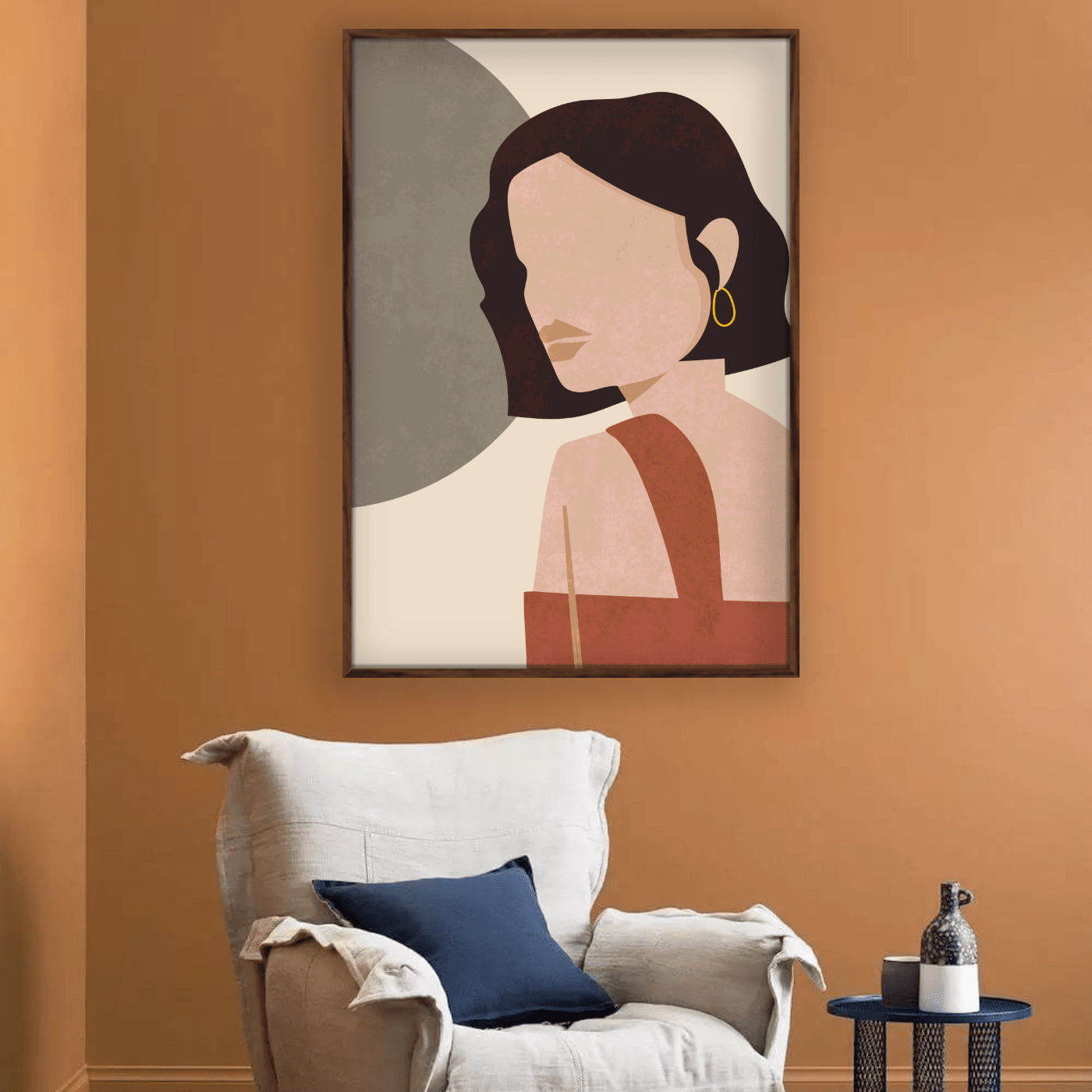 Tableau abstrait figure femme Variation 157592 Mockup