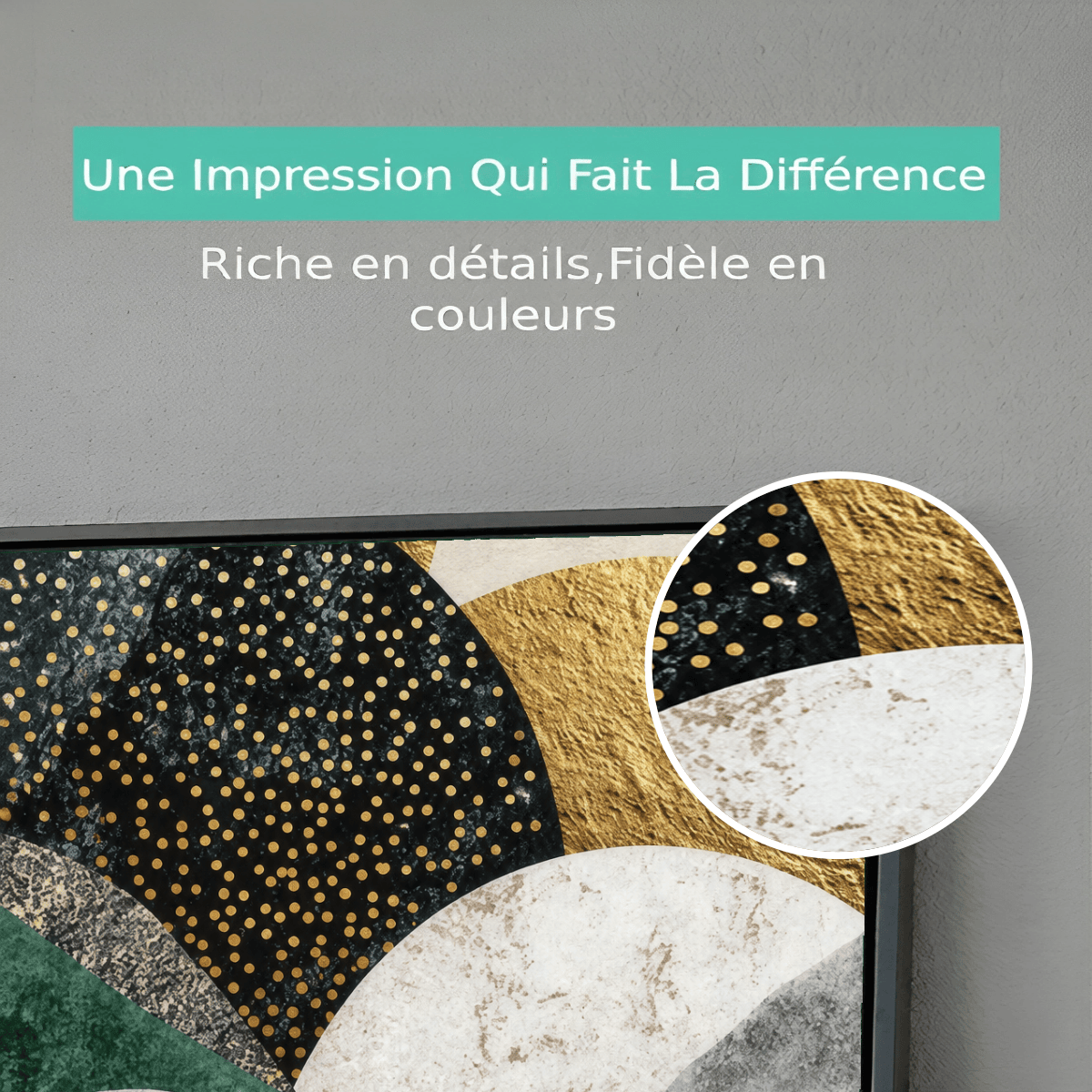 Tableau Abstrait géométrique or Premium View