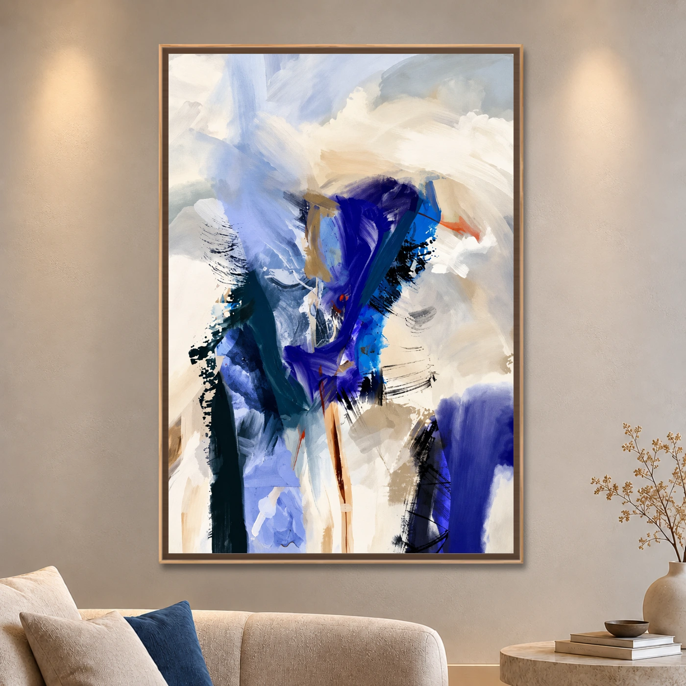 Tableau abstrait Large Blue Variation 77466 Mockup Tableau abstrait Large Blue Variation 77466 Mockup