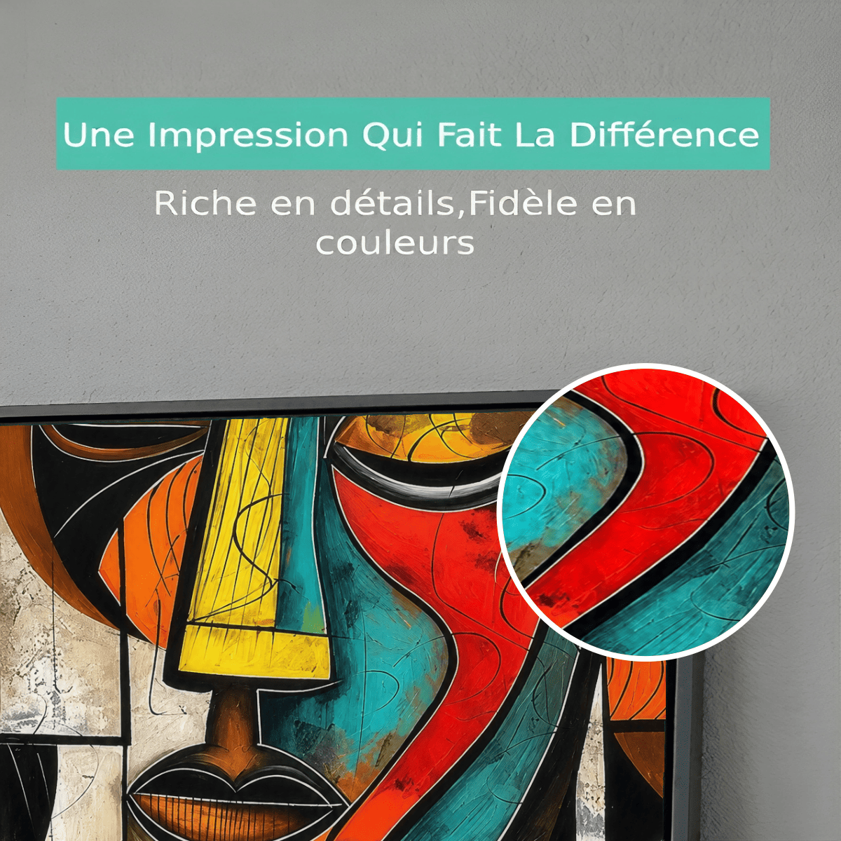Tableau abstrait masque africain Premium View