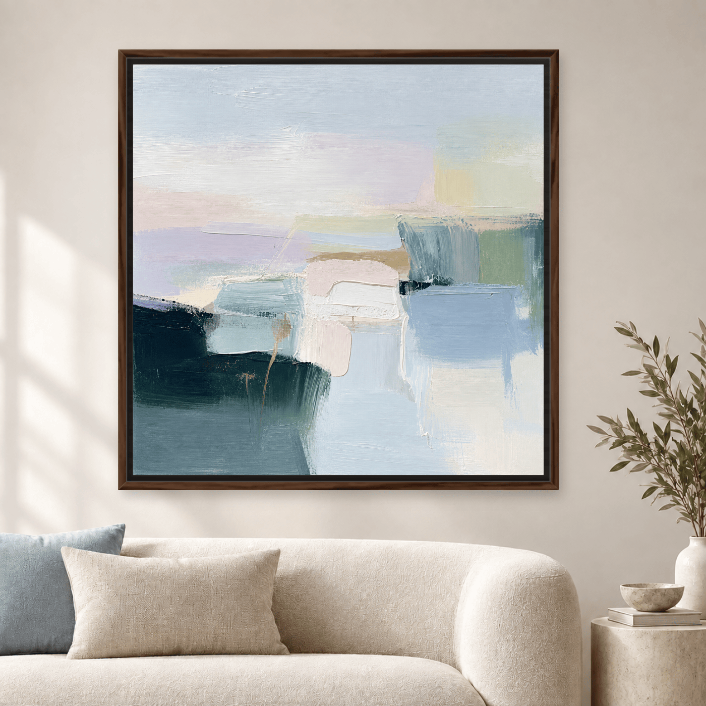 Tableau Abstrait Moderne Bleu Variation 214525 Mockup