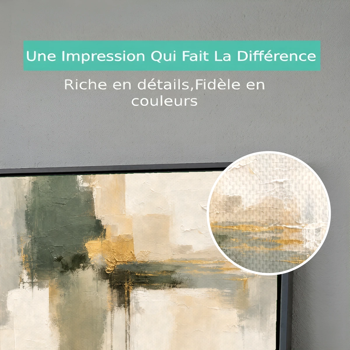 Tableau abstrait neutre vert sauge Premium View Tableau abstrait neutre vert sauge Premium View