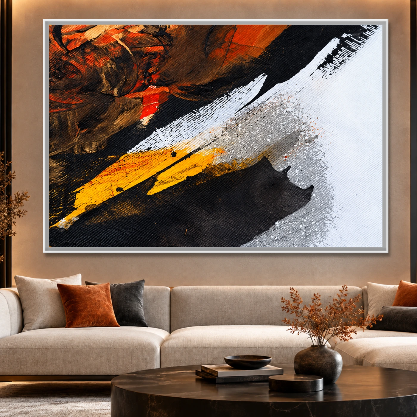 Tableau abstrait oil painting Variation 67977 Mockup Tableau abstrait oil painting Variation 67977 Mockup