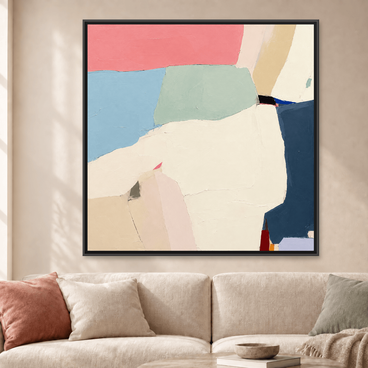 Tableau Abstrait pastel doux Variation 210623 Mockup