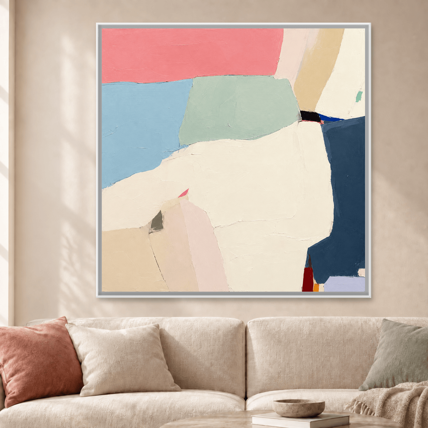Tableau Abstrait pastel doux Variation 210624 Mockup