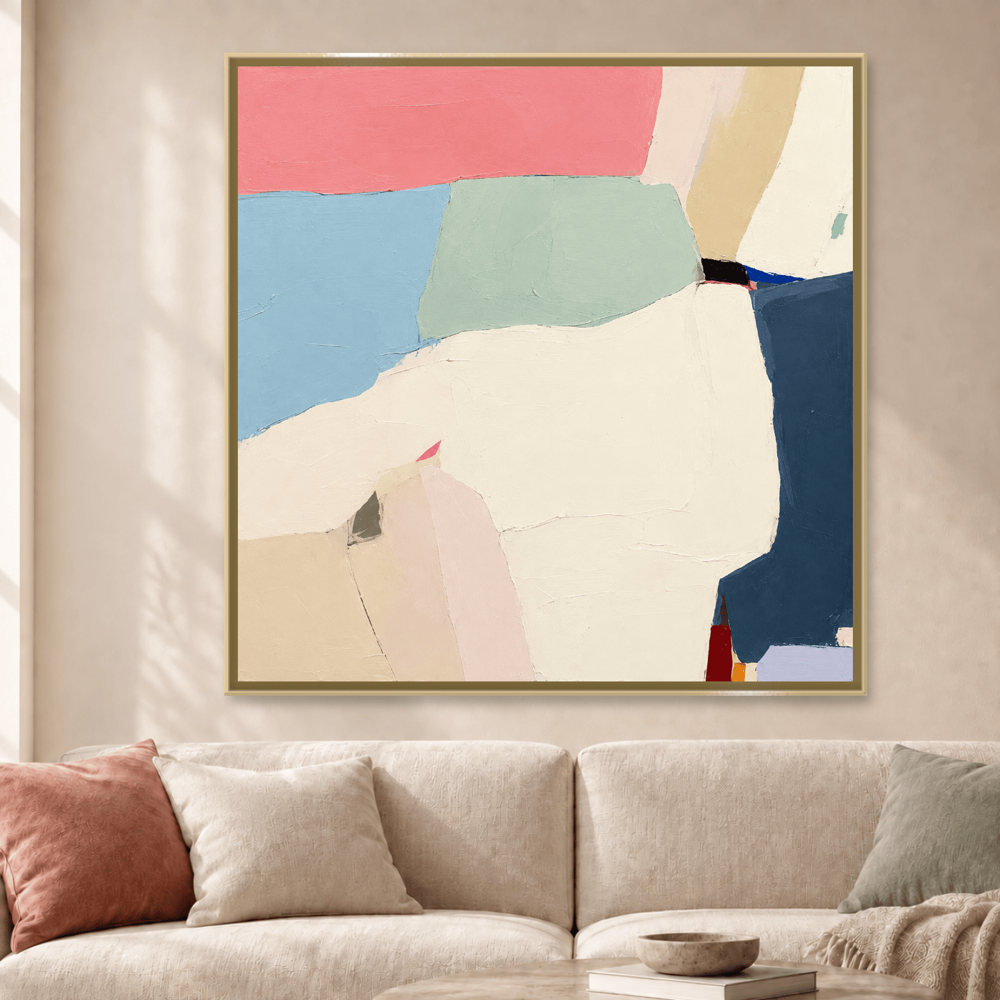 Tableau Abstrait pastel doux Variation 210625 Mockup