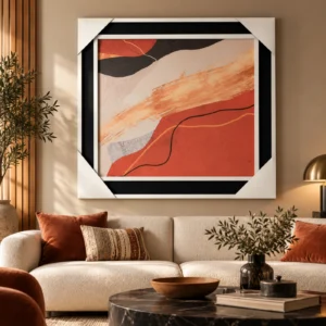 Tableau Abstrait Pinceau Or VF