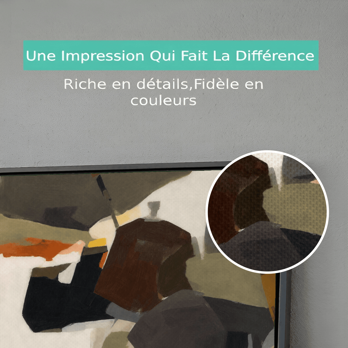 Tableau Abstrait tons terreux Premium View